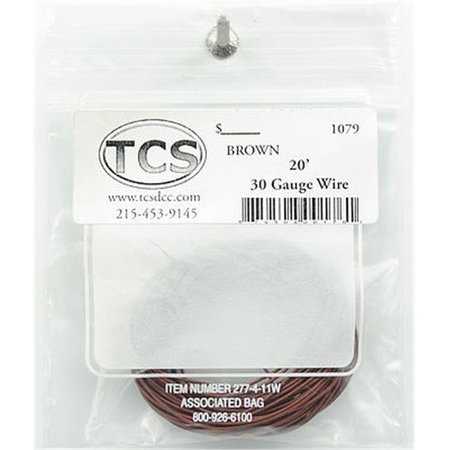 TRAIN CONTROL SYSTEMS Train Control Systems TCS1079 20 ft. 30-Gauge Wire Brown TCS1079